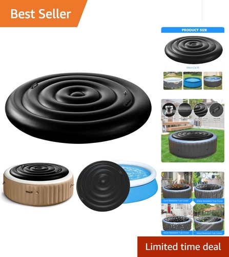 Round black inflatable - round,