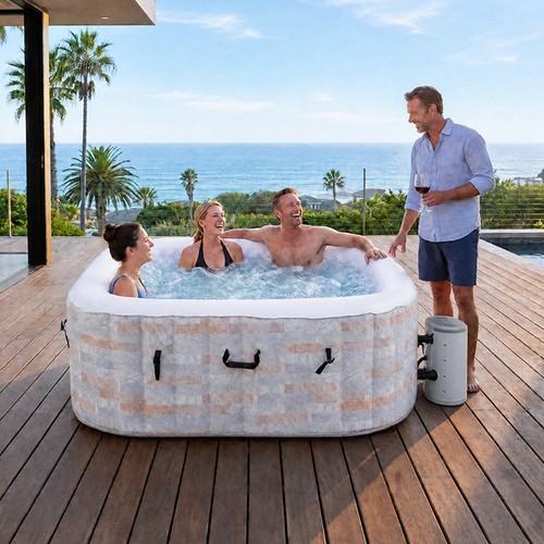 Person inflatable hot tub w - hot,